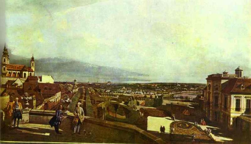 Bernardo Bellotto Kaunitz Palace and Park in Vienne oil painting picture